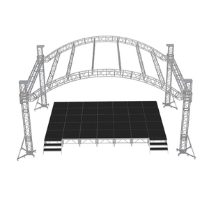 โครงสร้างนิทรรศการแบบกำหนดเอง 300*300 มม. โครงถักแบบแบนพร้อมไฟ โครงสร้างหลังคาเวทีแบบพกพาสำหรับเวทีและงานอีเว้นท์ - Product Image 6