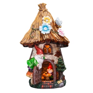 EAGLEGIFTS <span class=keywords><strong>giardino</strong></span> di Casa <span class=keywords><strong>villaggio</strong></span> e Gnome Statuetta in resina di trasporto con la luce solare - Product Image 2