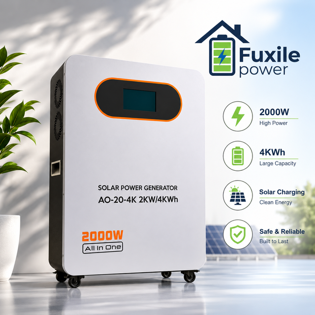 Factory Price 2000W 4000Wh All-in-One Solar Power Generator Portable Home Energy Storage System with Inverter