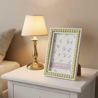 Cadre photo Daxin vintage français à motifs floraux, en MDF écologique et durable, pour présentation sur table, mariages, cafés et hôtels
