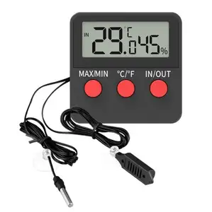 Monitor higrometer elektronik, pemantau perayap rumah kaca, pengukur suhu dan kelembaban akuarium, pemantauan tangki ikan