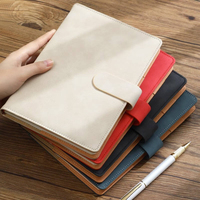 LINHON A5 Business Hardcover Notizbuch 6-Ring-Binder Magnetischer PU-Leder-Einband Loseblatt-Notizblock Tagebuch mit Individuellem Logo