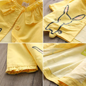 Vêtements de boutique pour enfants en gros, chemises à manches en dentelle unies pour filles, production Turquie - Product Image 5