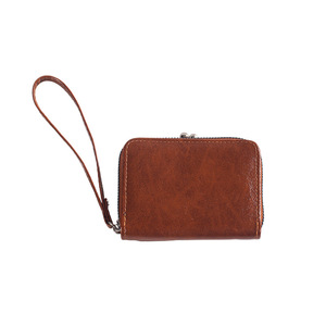 Coffee Brown Zipper Card <b>Holder</b> 5 Inch Multi Slot <b>Wallet</b> For Everyday Use Solid Color Design - Product Image 4