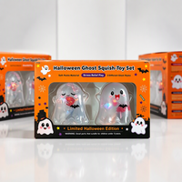 Nouvel Arrivage Jouet Squishy Fantôme d'Halloween 8CM, Balle Anti-stress à Remplir de Vaseline, Boîte Mystère Amusante