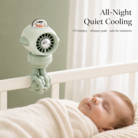Mini-Flugzeugförmiger Baby-Ventilator 3600mAh Wiederaufladbar Flexibler Oktopus-Clip Oszillierender Tragbarer Kinderwagen-Kühlventilator CE