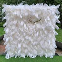 Mur de fleurs artificielles 3D roses blanches et hortensias pour événements, scènes, fêtes, anniversaires, mariages et décorations de mariage