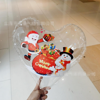 Grands ballons transparents en forme de cœur, imprimés avec des personnages de dessins animés, ballons transparents pour la décoration de fêtes d'enfants, jouets cadeaux