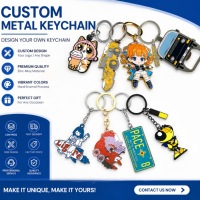 Porte-clés personnalisés sur mesure en alliage de zinc avec logo 3D, vente en gros pour cadeaux promotionnels