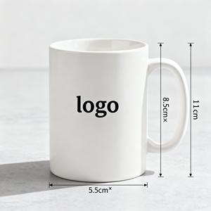 Taza de Café de Cerámica Blanca de 11oz/12oz, Taza de Té de Porcelana con Logotipo Personalizado, Taza Sublimable Personalizable para Regalos Promocionales - Product Image 1