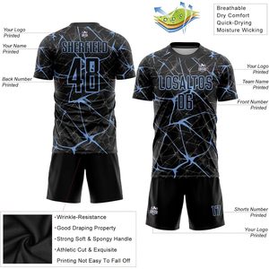 ชุดเสื้อฟุตบอลแบบกำหนดเอง พิมพ์ลายแบบ Sublimation ผ้า 180gsm ระบายเหงื่อได้ดี คอกลม สำหรับผู้ใหญ่และเยาวชน ชุดยูนิฟอร์มฟุตบอล พร้อมชื่อทีม - Product Image 3