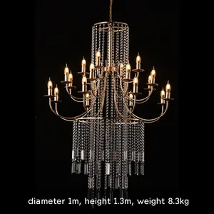 Promise Wedding Light Props Crystal Chandelier Luxury Party Events Stage Decorative Lights