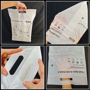 Bolsas con cierre de cremallera personalizadas CPE reciclables, bolsa Ziplock resellable ecológica con cremallera esmerilada resellable con asa troquelada - Product Image 3