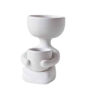 <span class=keywords><strong>Pot</strong></span> en céramique créatif style Instagram pour plantes succulentes, motif dessin animé, joli personnage, <span class=keywords><strong>pot</strong></span> <span class=keywords><strong>de</strong></span> fleurs pour cactus et succulentes, décoration <span class=keywords><strong>de</strong></span> bureau biodégradable - Product Image 5