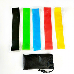 Bandas de resistencia de látex natural al por mayor, 5 niveles de resistencia, antideslizantes, para ejercicios en casa - Product Image 6