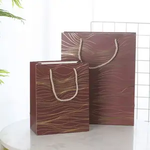 Wholesale Recycled White Kraft Resealable Packaging Black Shopping Ribbon Handle Czech Republic Custom Paper Bag