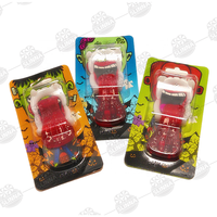 Bonbons Gommeux Halal Halloween Combo Langue et Dents de Zombie, Bonbons Fantaisie Monstre Horreur Dessin Animé en Cartouche Blister, Boîte Douce pour Enfants