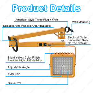 Lámpara de Trabajo LED de Brazo Oscilante de 60W con Certificación CE ROHS, Nueva, para Almacenes, Equipos de Carga y Muelles - Product Image 3
