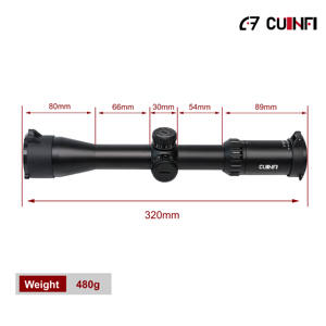 Mira Tática de Longo Alcance Cuinfi 3-9x40 SFP com Retículo Metálico Iluminado em Vermelho de 11 Níveis e Zero-Stop - Product Image 3