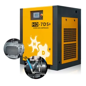 HANDE – compresseur d'air industriel de 7,5 kw, vente en gros, à faible bruit, compresseur d'air à vis à vitesse fixe de 10hp