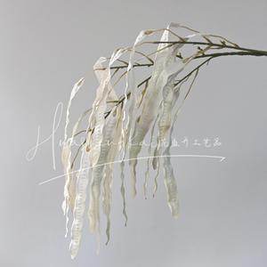 Plantas Verdes Artificiales, Ramo de Vainas de Guisantes, Flor de Seda de Alta Simulación, Decoración para Bodas - Product Image 2