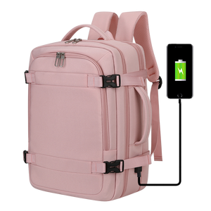 Ransel Laptop Praktis dengan Port USB, Tali Pengikat yang Dapat Disesuaikan, Ransel Komputer Wanita untuk Perjalanan, Kerja, Aktivitas Luar Ruangan, dan Wisata - Product Image 4
