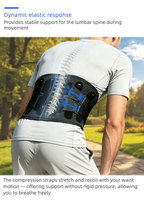 Ceinture de soutien lombaire respirante en maille élastique à compression réglable pour le bas du dos, idéale pour le sport (hommes et femmes)