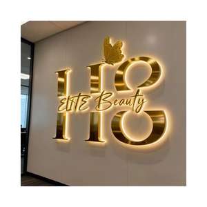 Lettre 3D en LED, logo mural de réception d'entreprise, enseigne rétroéclairée, enseigne en acrylique pour devanture de magasin, enseigne lumineuse LED personnalisée pour entreprise - Product Image 5