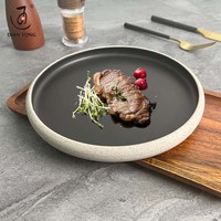 Vaisselle noire grise vaisselle décorative soupe à salade nouilles lamiennes japonaises bol en céramique pour cadeau ensemble de bols de service en céramique