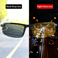 Lunettes de soleil sport semi-cerclées photochromiques pour hommes, verres à teinte variable automatique, protection UV400, pour la journée et la nuit