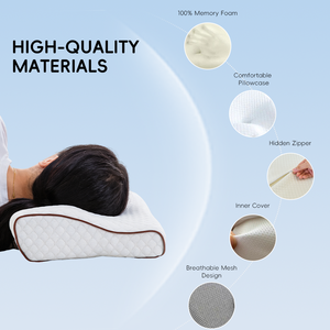 Bantal Pijat Leher YUE RISE dari Kain Bernapas untuk Kantor, Rumah, Tidur, Ergonomis, Desain Zona Kupu-kupu, Busa Memori - Product Image 4