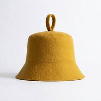 Chapeau de sauna en feutre 100% laine mérinos, sans couture, résistant à la chaleur, à dessus rond, coloré, épaissi, pour la Russie et le Japon