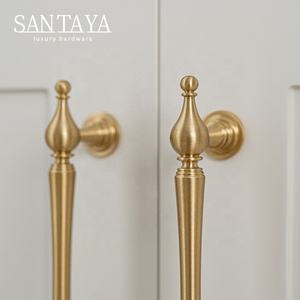 Kenop Lemari Dapur Santaya Solid Brushed Brass Handle, Kenop Furnitur Kamar Tidur, Kenop Laci - Product Image 6