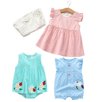 Kinderkleidung Großpackung 3er-Set Baby Mädchen Neugeborenen Kleidung Kleid Einteiler Strampler Kleid