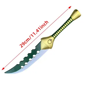 Japanese hot animation seven crimes protagonist exclusive equipment green metal crafts zinc alloy material sword in stock