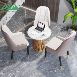 Silla de Comedor Moderna y Minimalista Wayon, Silla de Hotel de Lujo Creativa con Reposabrazos, Tapicería Suave, Apilable, para Exteriores y Apartamentos - Product Image 1