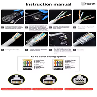 Connecteur RJ45 Cat6 FANGBEI 8P8C UTP non blindé pour câble LAN, contacts en bronze phosphoreux, alimentation, audio/vidéo, réseau, mâle, PC