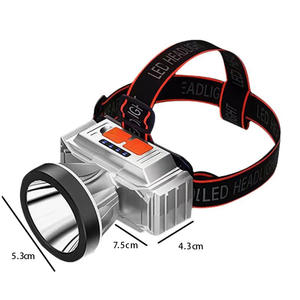 Lampe frontale haute puissance longue portée (200-500m) rechargeable, étanche IP65, à intensité variable, pour extérieur, avec batterie lithium grande capacité - Product Image 2