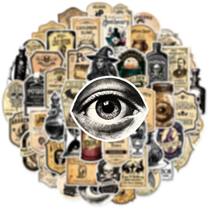 50 Uds. Pegatinas Adhesivas <span class=keywords><strong>de</strong></span> PVC con Graffiti Retro <span class=keywords><strong>de</strong></span> Farmacéutico y <span class=keywords><strong>Bruja</strong></span> para Scooter, Portátil y Equipaje - Product Image 4