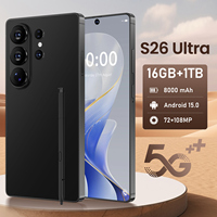Smartphone S26 Ultra de 7.3 Pulgadas, 5G, con 1TB de Almacenamiento, 16GB de RAM, Deca Core, Sistema Android 15, Pantalla OLED de 90Hz, Cámara de 108MP
