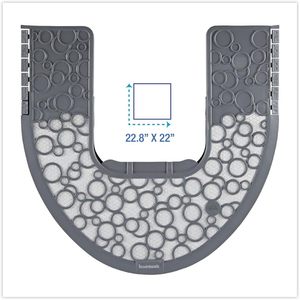 Alfombra de Baño Boardwalk 2.0, 22.88 x 22, Gris/Blanco, 6 por Caja - Product Image 6