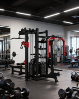 Tronzen LM-029 Banc de musculation multifonctionnel en acier noir pour la maison et le commerce, avec cadre de porte en forme de dragon à quatre pattes