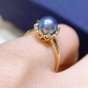 Support de bague en argent S925, accessoires de perles DIY, édition mode, plat 7-9mm, pour bijoux en diamant 1884, support vide pour bague en argent - Product Image 3