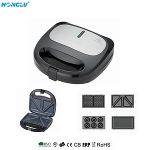Commercio all'ingrosso nuovo rilascio 3-in-1 multifunzione elettrico Mini Sandwich macchina <span class=keywords><strong>tostapane</strong></span> rimovibile <span class=keywords><strong>piastre</strong></span> all'ingrosso Sandwich Maker - Product Image 2