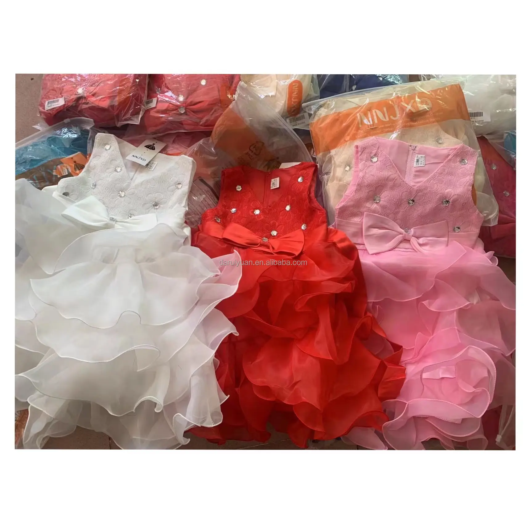 Summer new fashion children Girls dresses Kids lace party princess dress baby clothing Factory selling price