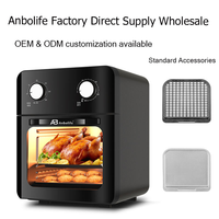 Anbolife – Four à friteuse à air électrique compact, sans PFAS, avec écran tactile, design visible pour la cuisson, nettoyage facile, 8 litres – Vente en gros usine