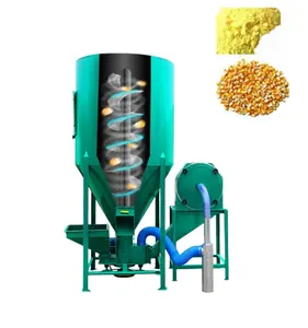 Tipo vertical animal feed moedor e misturador/animal feedstuff triturador e misturador