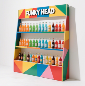 <strong>Custom</strong> Made Drinks Cardboard <strong>Display</strong> Stand Cola Juice <strong>Wine</strong> Watterbottles Floor Corrugated Stand Cardboard <strong>Display</strong> - Product Image 1