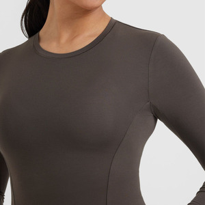 <span class=keywords><strong>Camisetas</strong></span> Deportivas al por Mayor, <span class=keywords><strong>Camisetas</strong></span> de Compresión de <span class=keywords><strong>Segunda</strong></span> <span class=keywords><strong>Piel</strong></span> para Gimnasio, Lisas, Ajustadas, de Manga Larga, para <span class=keywords><strong>Mujer</strong></span> - Product Image 5