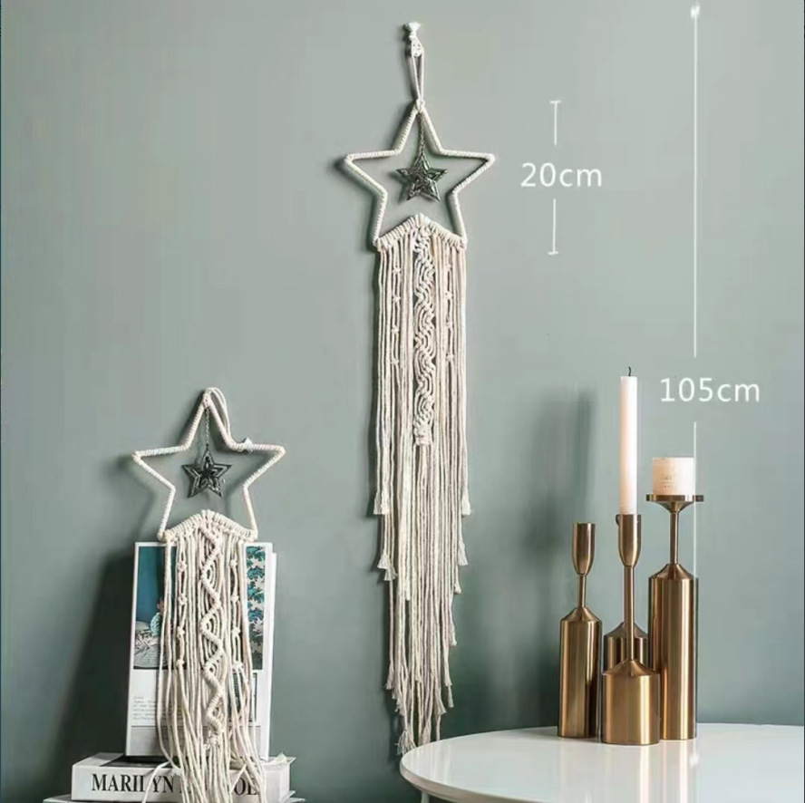Colgante estrella blanco roto
